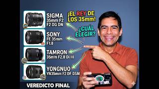 ¿Cuál es el MEJOR 35mm para Sony? 😱 Sigma vs Sony vs Tamron vs Yongnuo (Comparativa REAL)