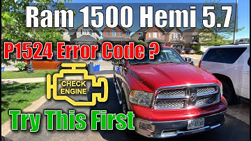 P1524 Engine Fault Code On 2010 Dodge Ram - Try This Easy Fix First!