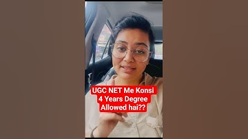 UGC NET Eligibility for 4 Years Degree Students #shorts