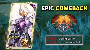 EPIC COMEBACK!! ARGUS BEST LATE GAME BUILD COMEBACK THIS SEASON!! | MLBB