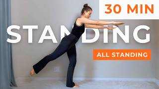 30 MIN STANDING PILATES | Full Body Workout (No Equipment) | CHELSEAVANEEDEN