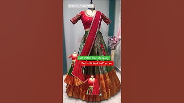 full stitched half saree #shorts #viral #pattupavada #langavoni #lehenga