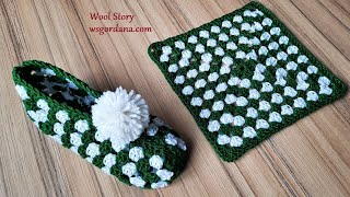Easy Crochet Granny Square Slippers Tutorial  Heklane popke
