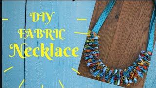 DIY fabric necklace || how to make fabric necklace|African print|Ankara||Collier wax