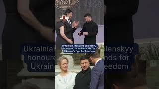 Ukrainian President Zelenskyy Receives Four Freedoms Award In Netherlands Amid Ukraine War
