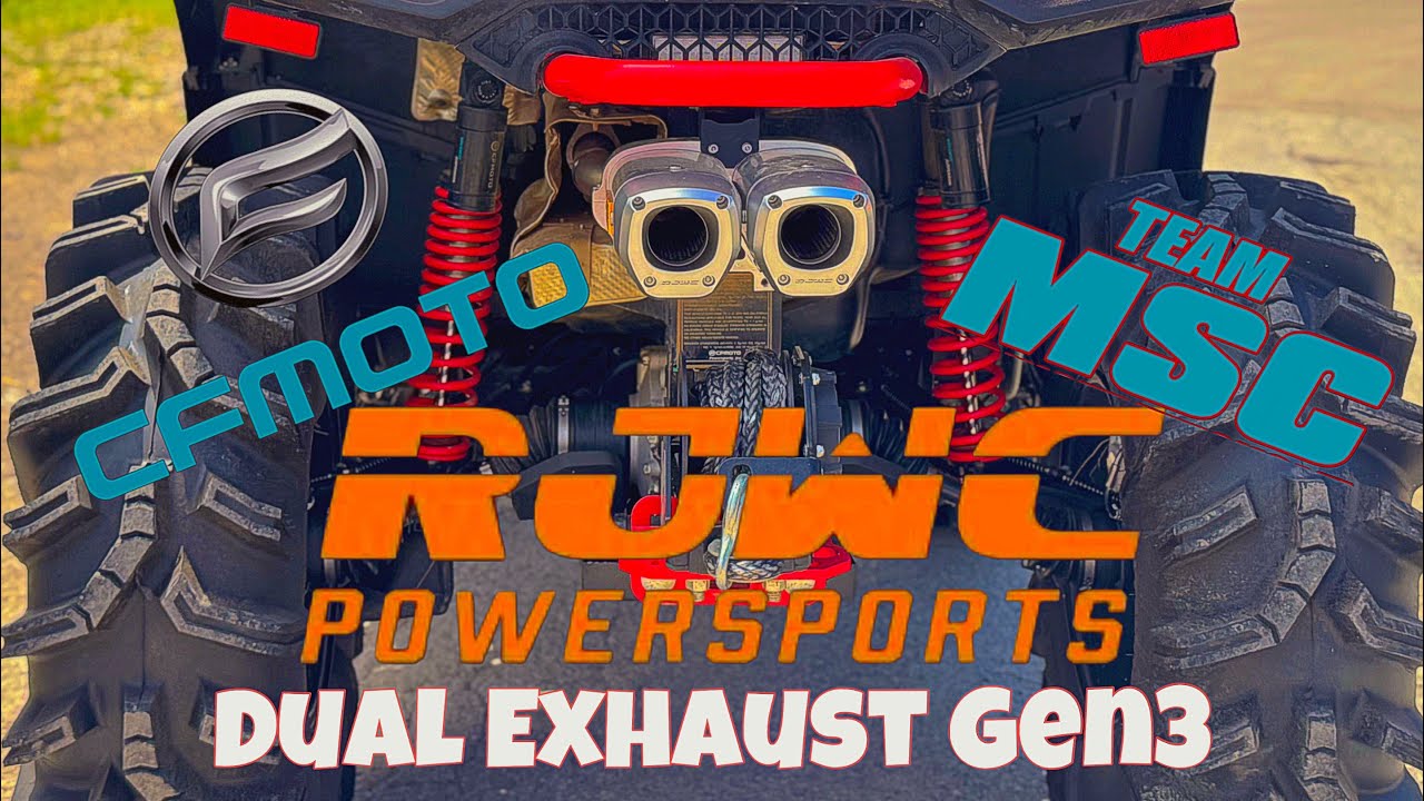 @RJWC Powersports dual exhaust for the GEN 3 Cfmoto Cforce 1000. #teammsc #rjwc #atv #exhaust