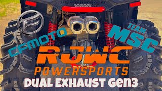 @RJWC Powersports dual exhaust for the GEN 3 Cfmoto Cforce 1000. #teammsc #rjwc #atv #exhaust
