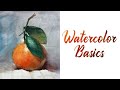 How to paint an orange with watercolor