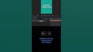 Duplicate any layer Shortcut Key in After Effects