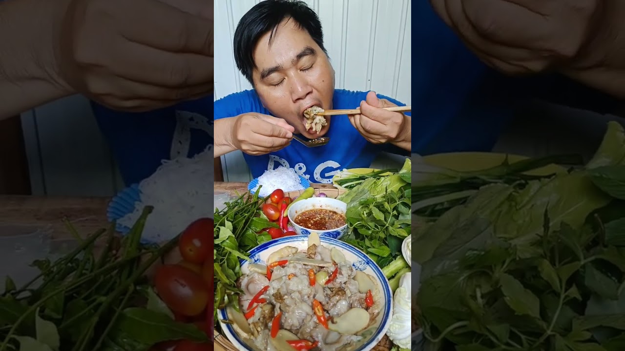 Ruột cá lóc cuốn bánh tráng | thánh sầu đâu