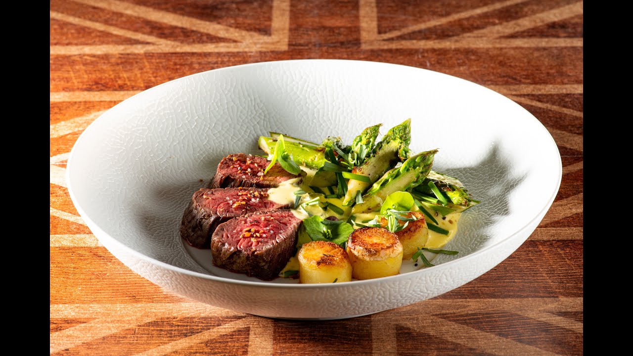 Recette filet pur de boeuf britannique à la plancha, asperges