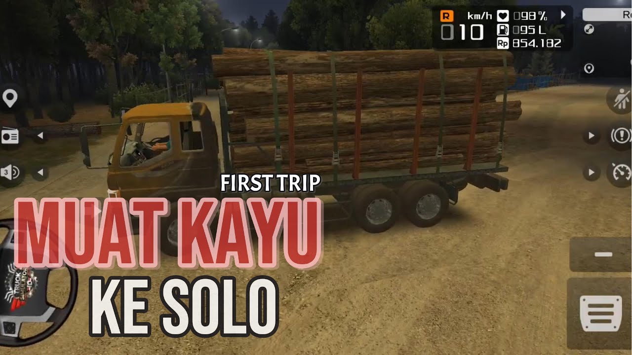 PERDANA! MUAT KAYU KE SOLO #truksimulatorindonesia