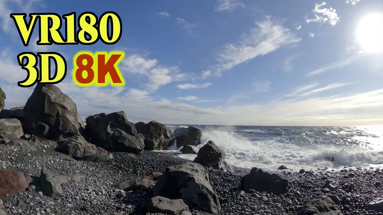 8K 3D VR180 ] 伊豆大島・冬の海岸風景【2】 Winter coastal
