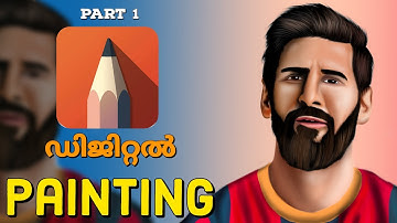 Digital Painting Portrait Tutorial PART 1 | Autodesk Sketchbook | Malayalam