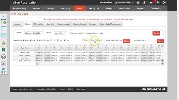 How to Update Rates in eZee Centrix, Hotel Channel Manager