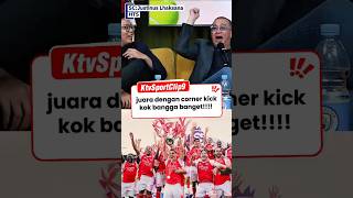 juara dengan corner kick kok bangga banget!!! #coachjustin #arsenal