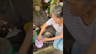 Cooking GIANT River Prawns &amp; Sticky Sago in the Jungle! 🍤 #Shorts