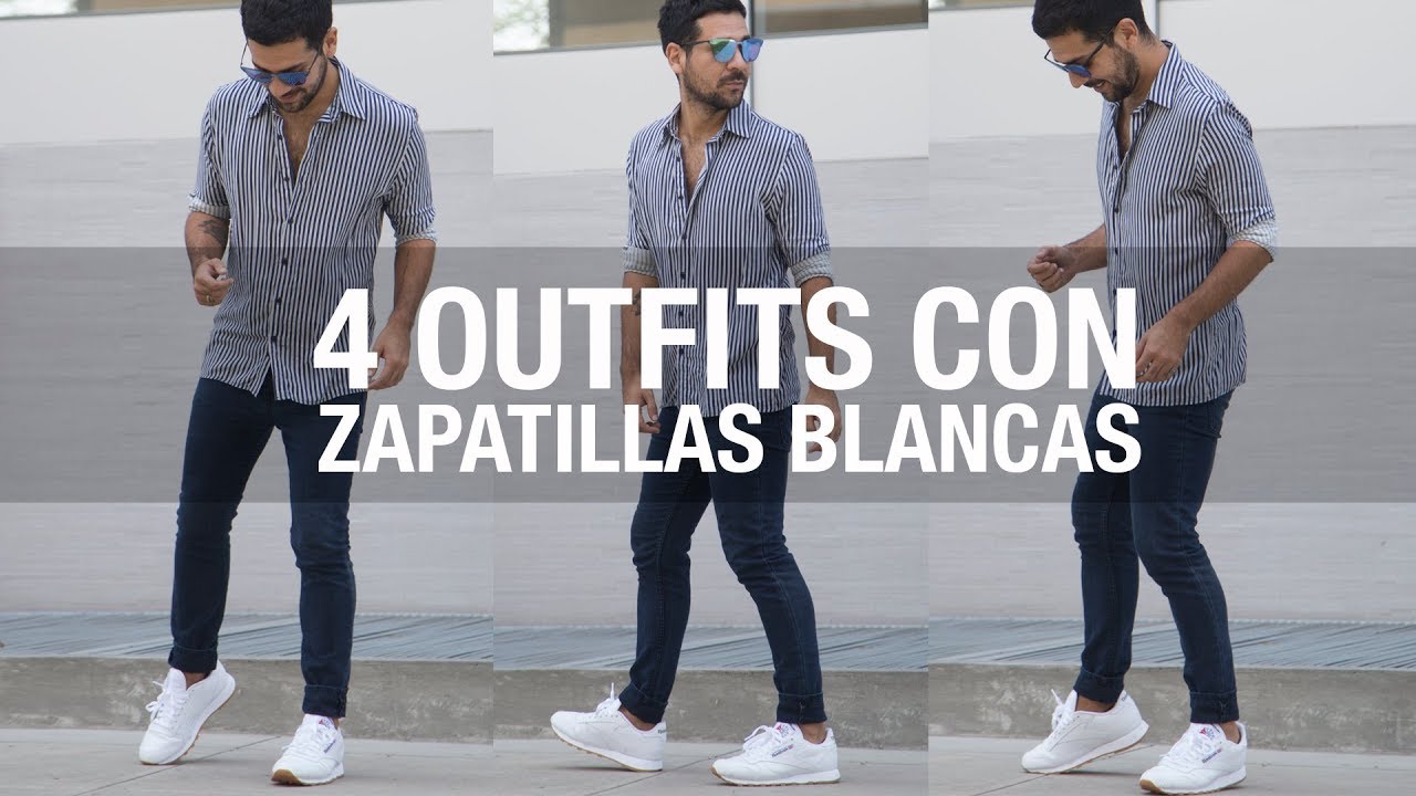 outfit con tenis nike blancos hombre