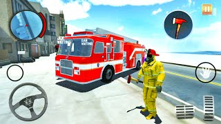FireTruck Brigade Simulator - Firefighter Driver Emergency Rescue Duty #4 - Android Gameplay screenshot 1