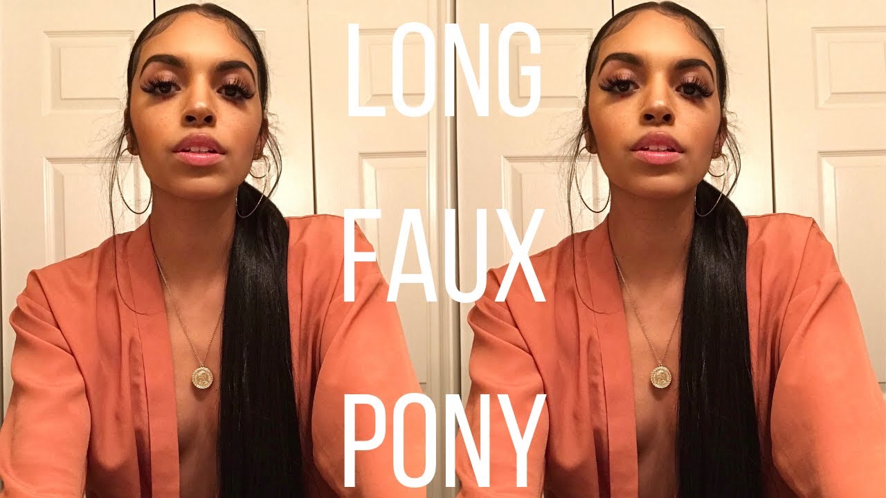 LONG FAUX PONYTAIL EASY TUTORIAL