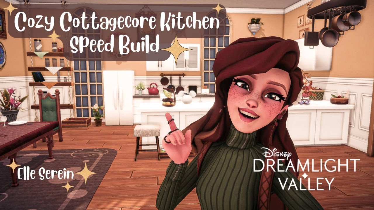 Cottagecore Kitchen Speed Build 🧺🤎 in Disney Dreamlight Valley YouTube