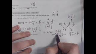 Lessons 16 & 17: From Ratios to Rates and Rates to Ratios