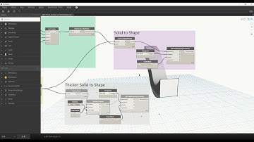 Process from point to line, surface, and shape using dynamo