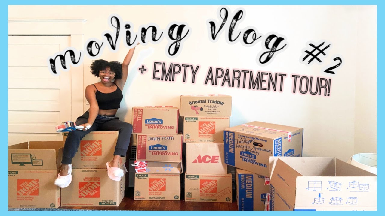 I'm MOVING OUT!!! | Moving VLOG #2: EMPTY APARTMENT TOUR + PACK WITH ME ...