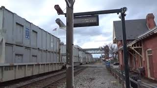 #2699 CSX D765-23 Loaded Double Stack trash train with a awesome crew