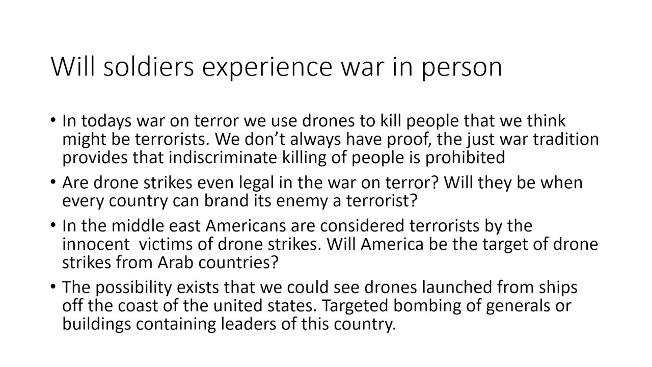 the ethical resposibilty in drone warfare YouTube