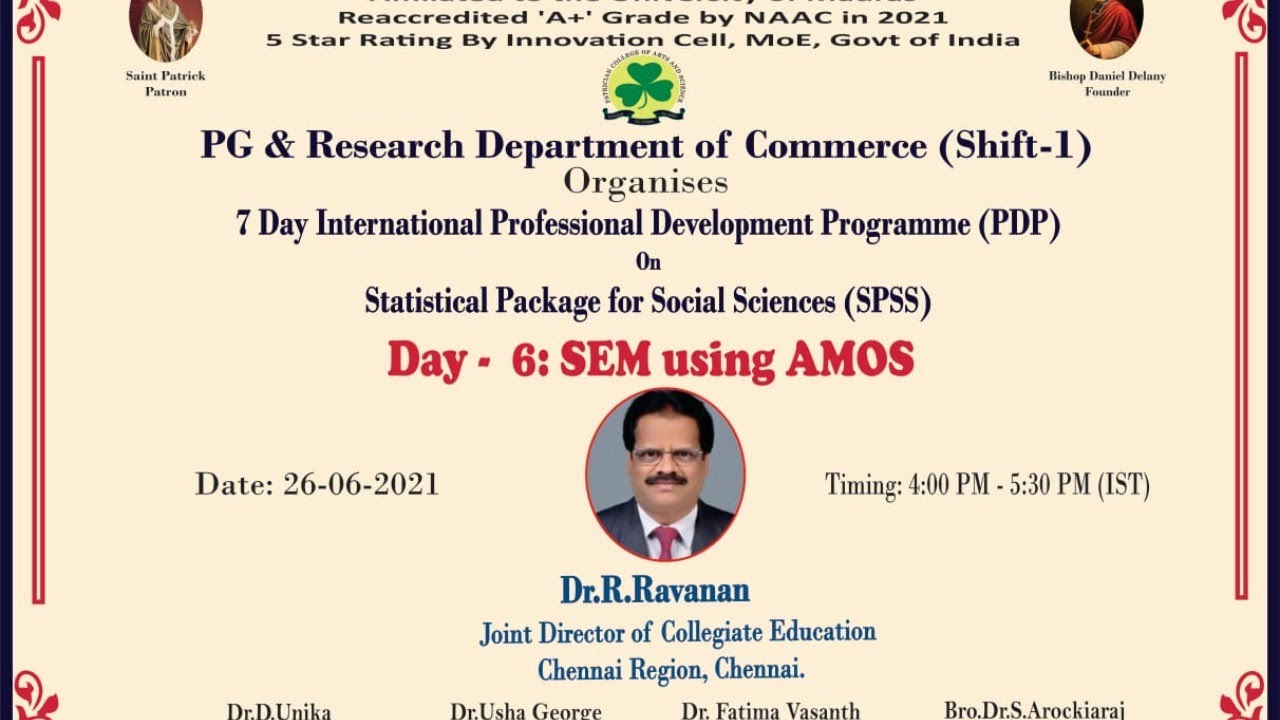 Rommel Ravanan Day- 6 SEM using AMOS by Dr.R. Ravanan - YouTube
