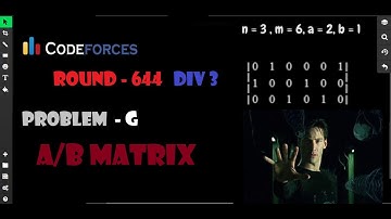 Problem G. A/B Matrix | Codeforces Round #644 (Div. 3)