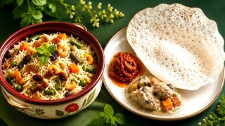 Easy Veg Pulao and Soft Appam | A Special Homemade Lunch screenshot 3