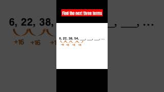 Identify the pattern to find the next three terms #math #sequence