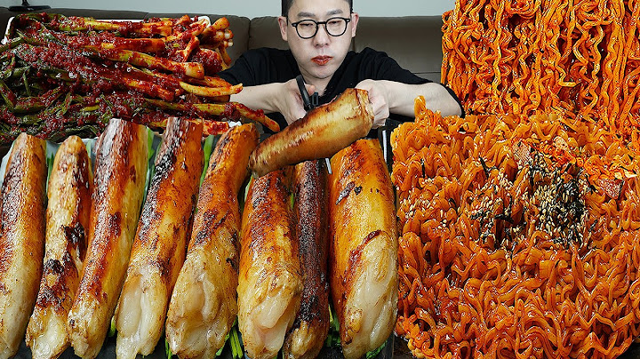 이 조합은 못참죠🤤!ㅎ 파마늘🔥불닭볶음면과 통대창 파김치 요리 먹방 Beef intestines MUKBANG