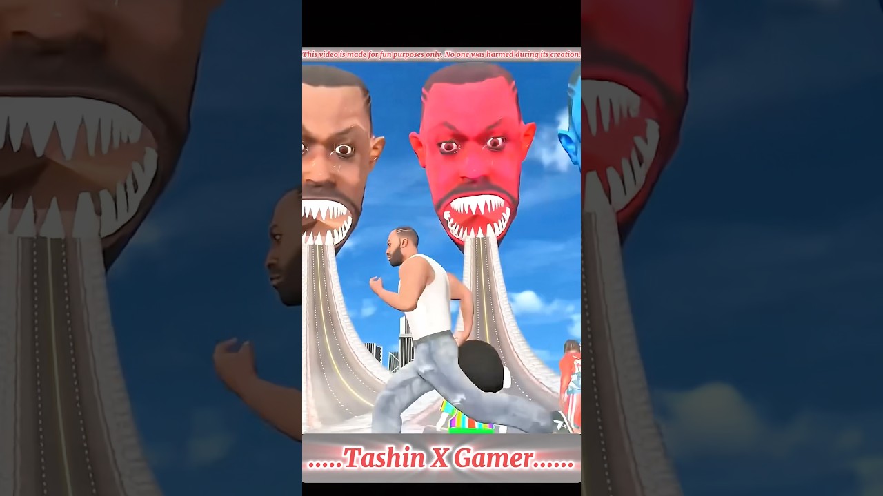 Three head Franklin monster entry in indian bike driving 3d. #franklin #gtav#gaming