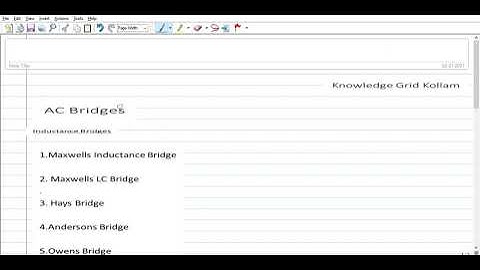 Electrical measurements.. AC bridges