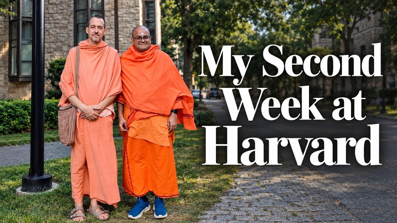 In this second installment of “A Monk at Harvard,” Swami Padmanabha enters his first full week of classes at Harvard Divinity School and begins to discover what academic life actually demands—not only in terms of reading, writing, and navigating new intellectual frameworks, but also in the willingness to have one’s assumptions challenged. From exploring different courses and professors to learning how to read differently, manage an overwhelming amount of material, and find a sustainable rhythm between scholarship, spiritual practice, relationships, and rest, the initial excitement of arrival gradually gives way to a deeper process of adaptation and transformation.

Along the way, the episode reflects on some of the ideas that left the strongest impression during the week: the need to destabilize our perspectives through new evidence, upset rigid binaries, understand the stakes of what we are being taught, and recognize the complexity hidden within concepts we often take for granted. It also explores the difference between merely learning about religion and allowing ourselves to learn from it—to be affected by what we study. Through encounters with religious pluralism, mystical poetry, Black Elk, Tagore, collective effervescence, and the unexpected intersections between Harvard and his own devotional life, Swami reflects on education as something more than the accumulation of knowledge: an invitation to become more nuanced, more permeable, and ultimately more capable of being changed.