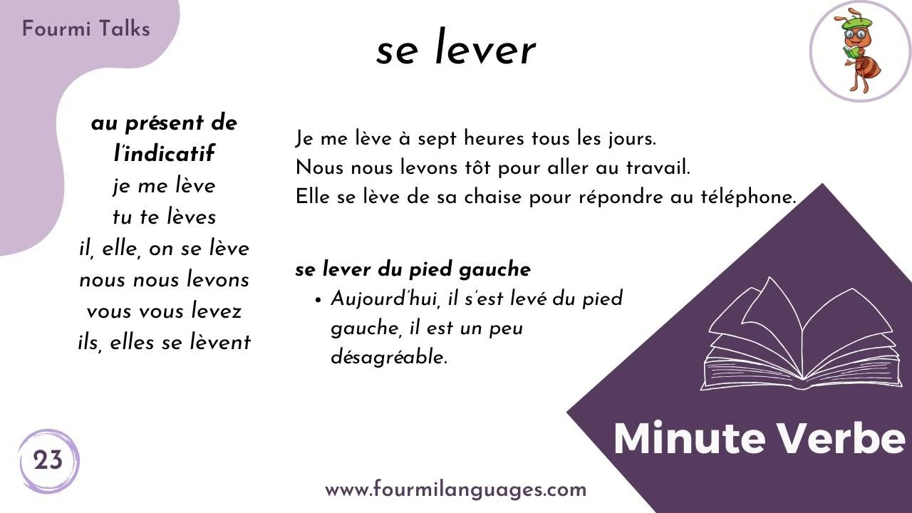 Minute Verbe - Le verbe SE LEVER | Episode 23