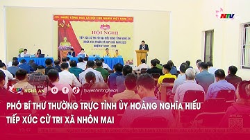 Phó Bí thư Thường trực Tỉnh ủy Hoàng Nghĩa Hiếu tiếp xúc cử tri xã Nhôn Mai