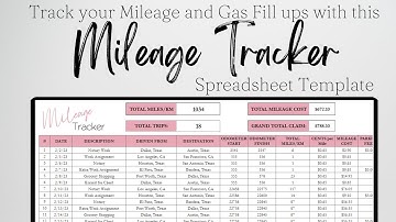 Mileage Tracker for Businesses, Mileage Tracker for Delivery Drivers, Mileage Tracker Doordash Excel