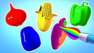 Learning Colors With Healthy Vegetables Varieties - Finger Family Nursery Rhymes For Kids