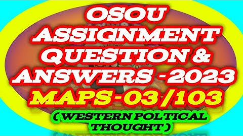 MAPS-03/103 All Assignment Question And Answer 2023#knowledge_for_all #osou #osou_assingment_answer