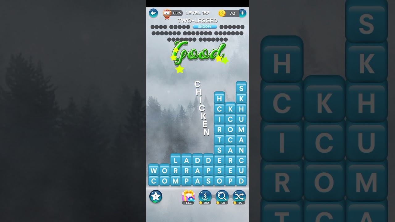 Word Crush Level 187 | Word Crush Two-Legged