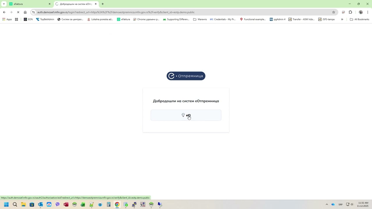 Otvaranje API key sajt Demo eotpremnice
