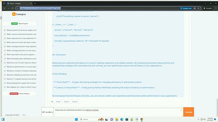 measuring and optimizing tail latency by kathryn mckinley