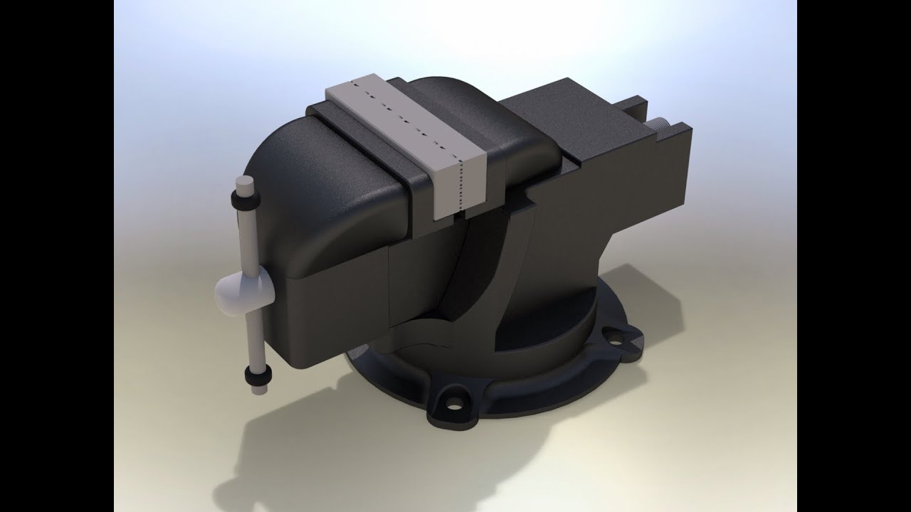 SOLIDWORKS tutorial FOR beginners EX -7- Vise - YouTube