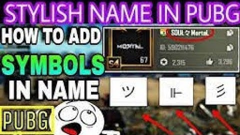 HOW TO ADD DIFFERENT SYMBOLS AND TEXT IN PUBG MOBILE (PB03 GAMING)