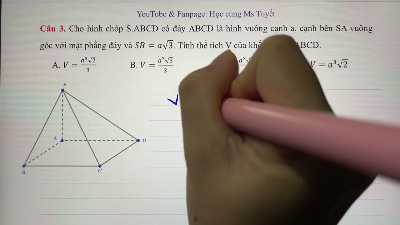 Toán 11.CĐ4. Tiết 14.1: Thể tích khối chóp có cạnh bên vuông góc với mặt đáy