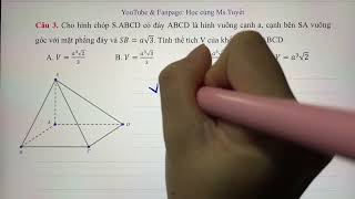 Toán 11.CĐ4. Tiết 14.1: Thể tích khối chóp có cạnh bên vuông góc với mặt đáy